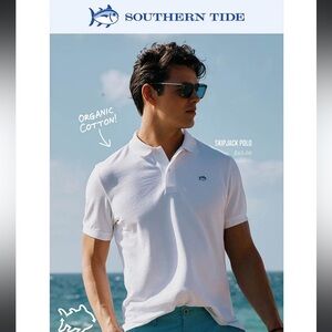 🐟Handsome Classic White Southern Tide
Skipjack Short Sleeve Polo Shirt